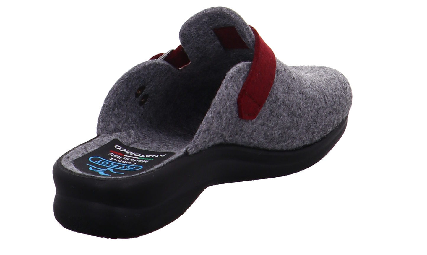 Fly Flot Tieffußbett Clog grau kombi Bild5