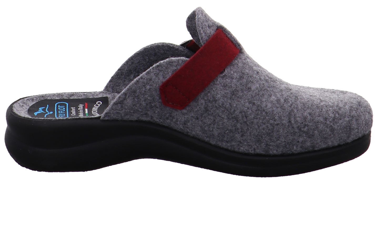 Fly Flot Tieffußbett Clog grau kombi Bild11