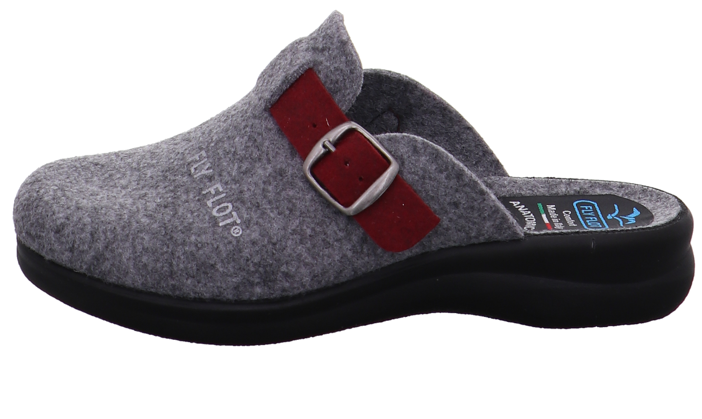 Fly Flot Tieffußbett Clog grau kombi Bild1