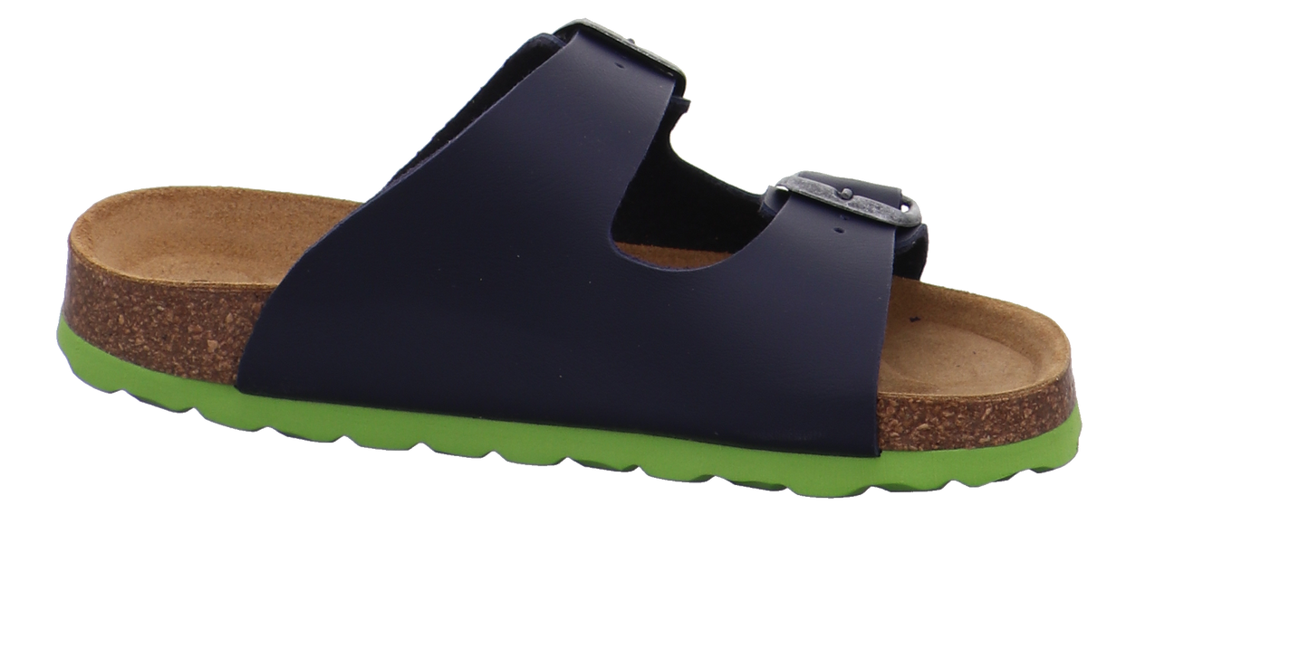 Longo Tieffußbett Pantolette blau kombi Bild12