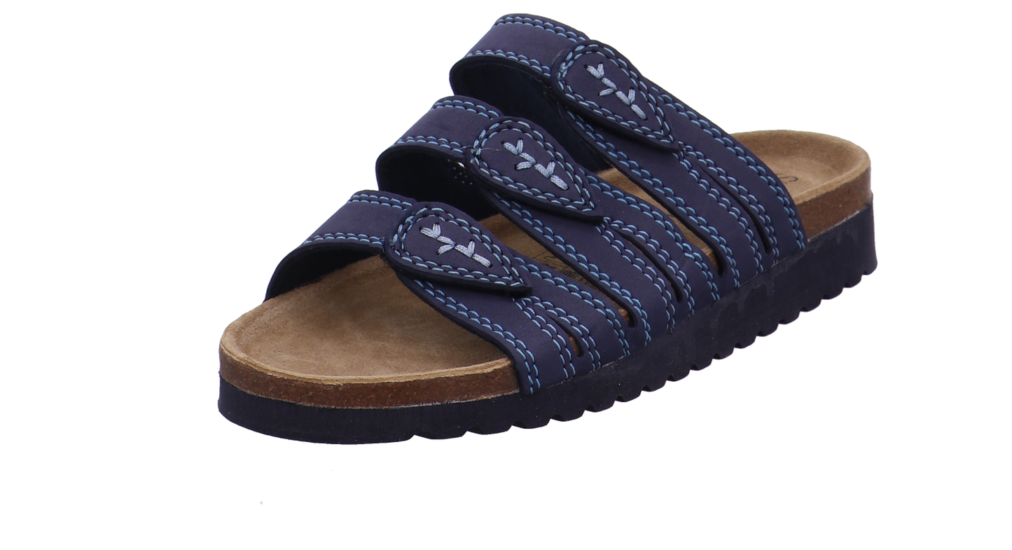 Supersoft Tieffußbettpantoletten blau Bild5