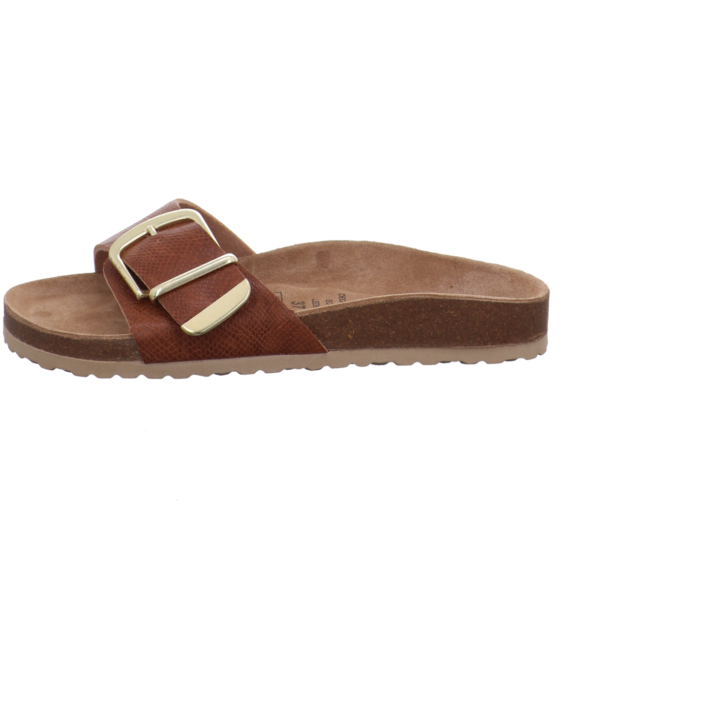 Supersoft Tieffußbettpantoletten cognac Bild1