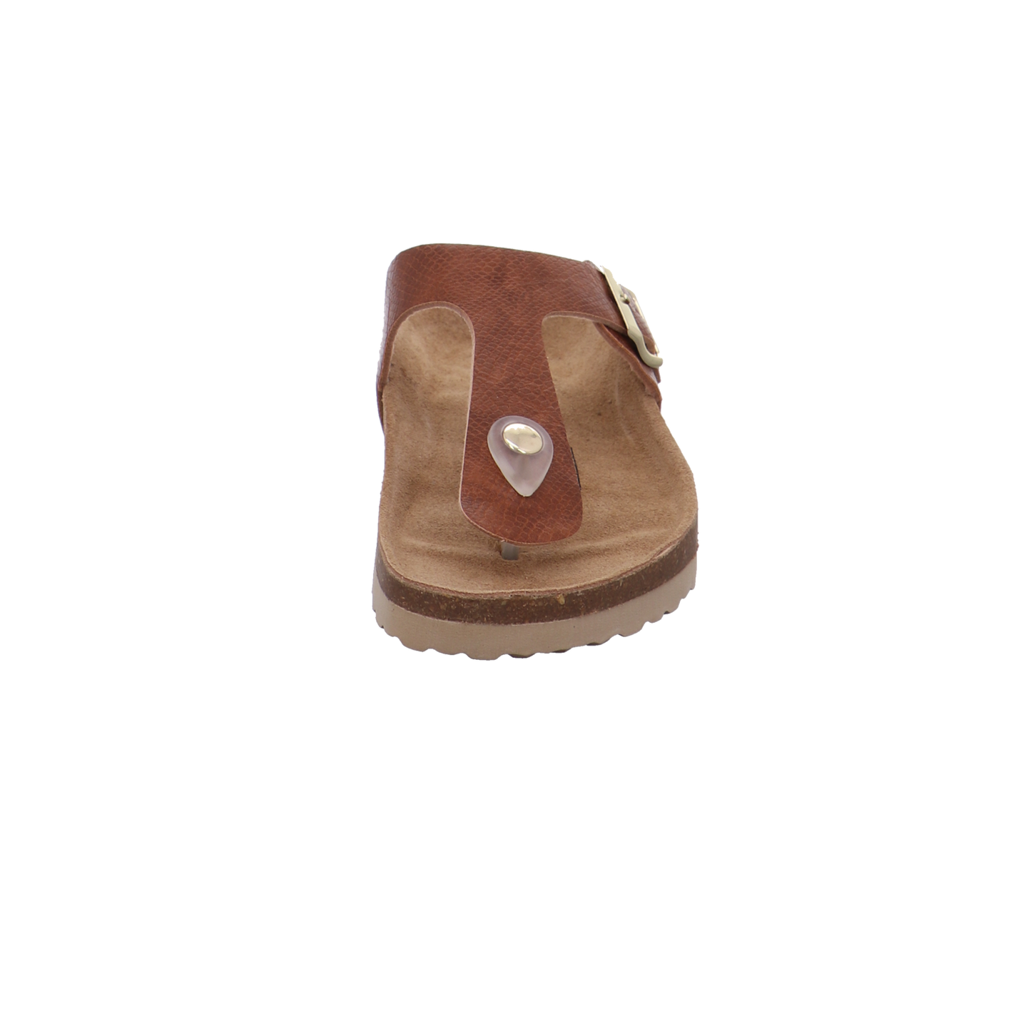 Supersoft Tieffußbettpantoletten cognac Bild3