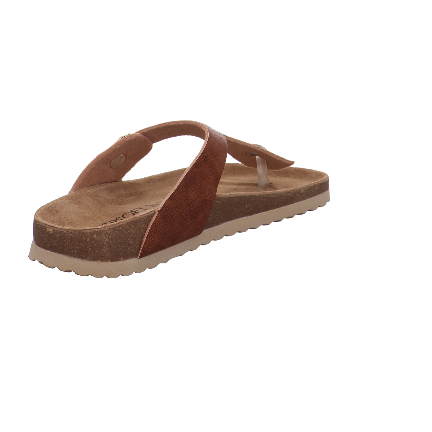 Supersoft Tieffußbettpantoletten cognac Bild5