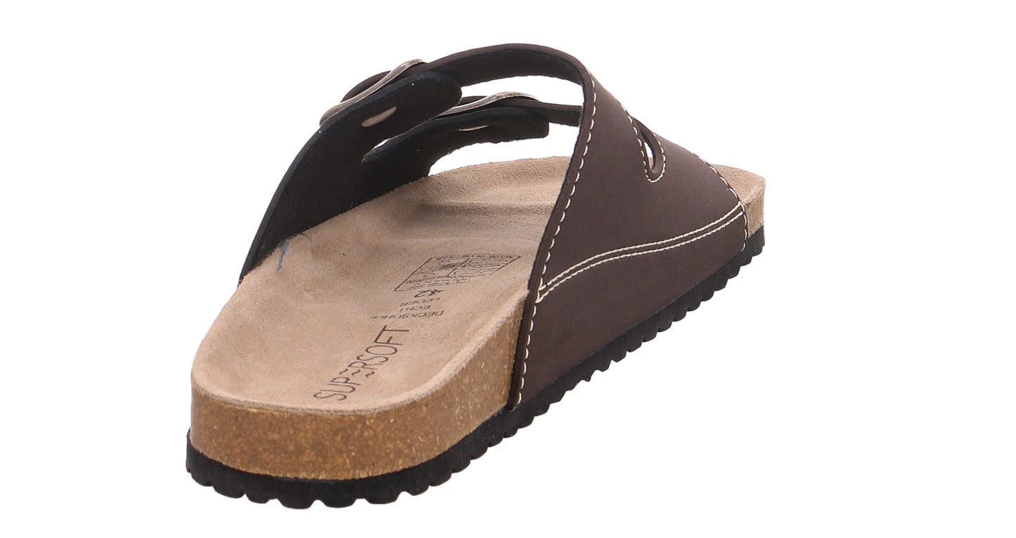 Supersoft Tieffußbettpantoletten schwarz kombi Bild7