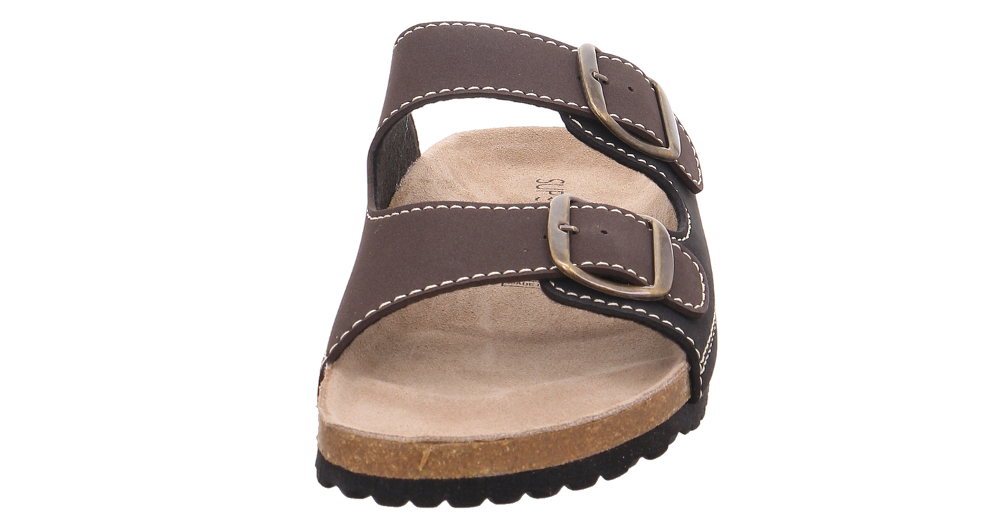Supersoft Tieffußbettpantoletten schwarz kombi Bild16