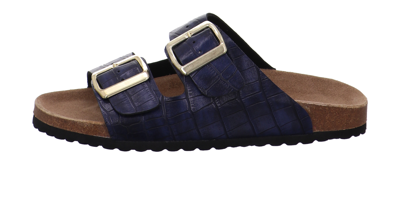Supersoft Tieffußbettpantoletten blau Bild1