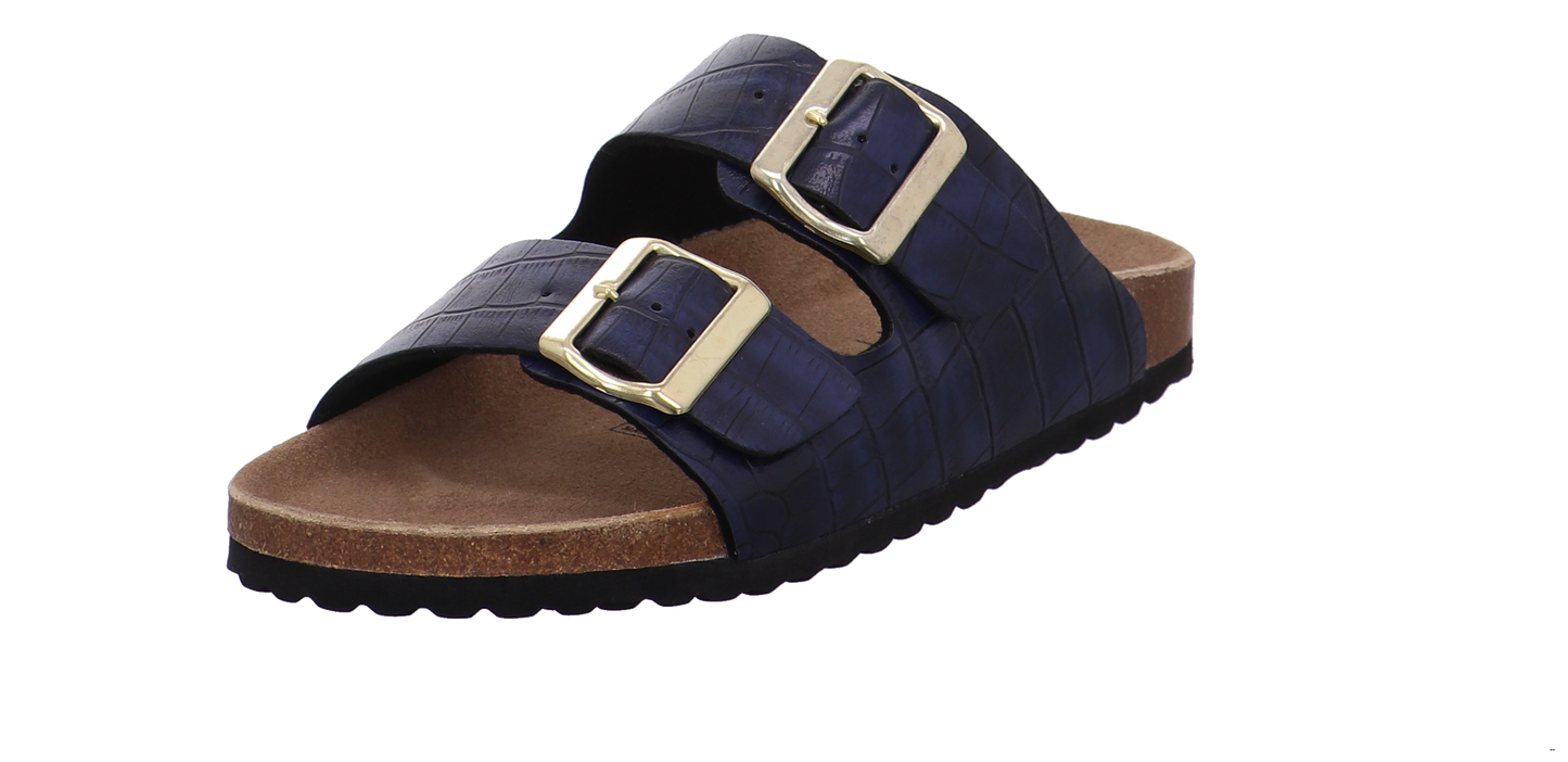 Supersoft Tieffußbettpantoletten blau Bild5