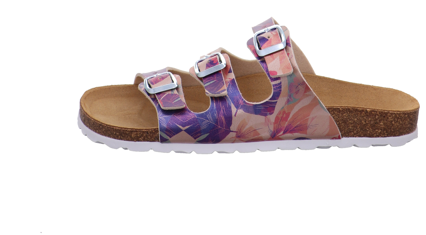Longo Tieffußbettpantoletten beige kombi Bild1