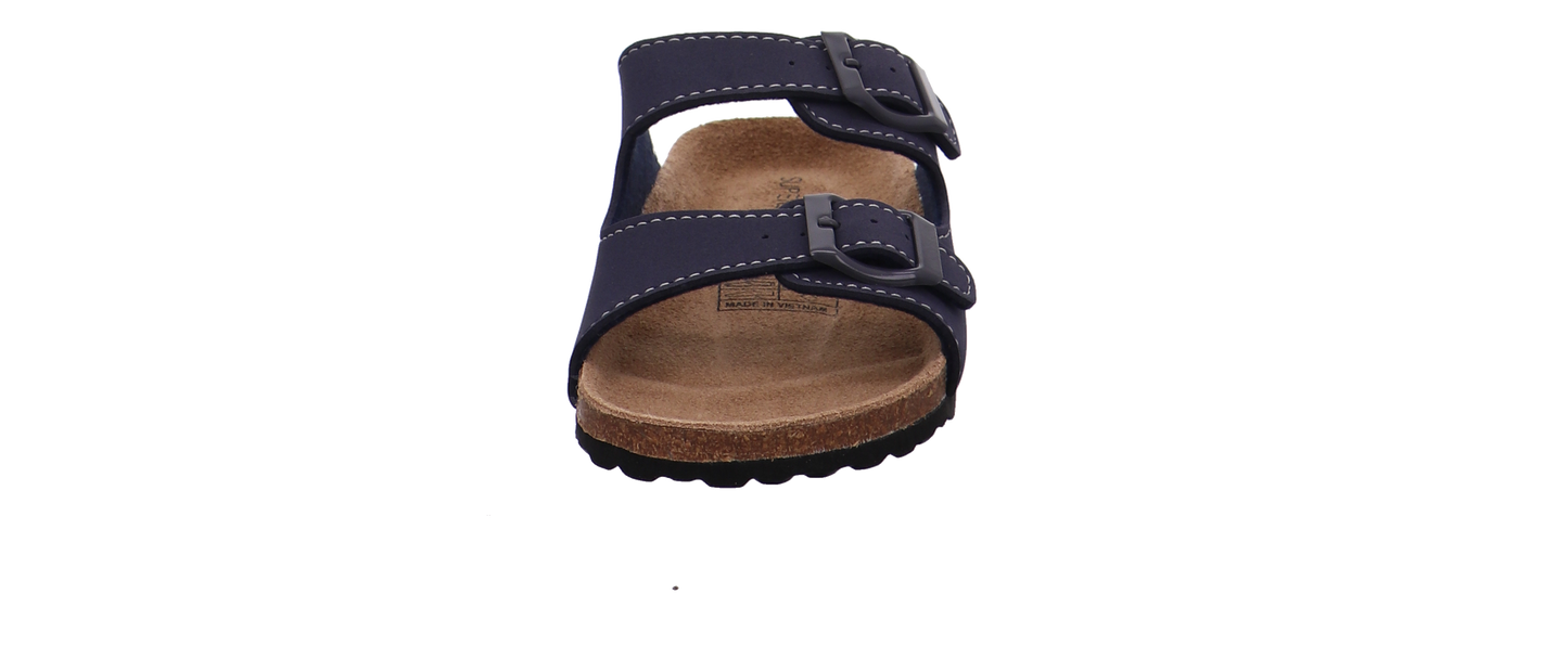 Supersoft Tieffußbettpantoletten blau Bild7