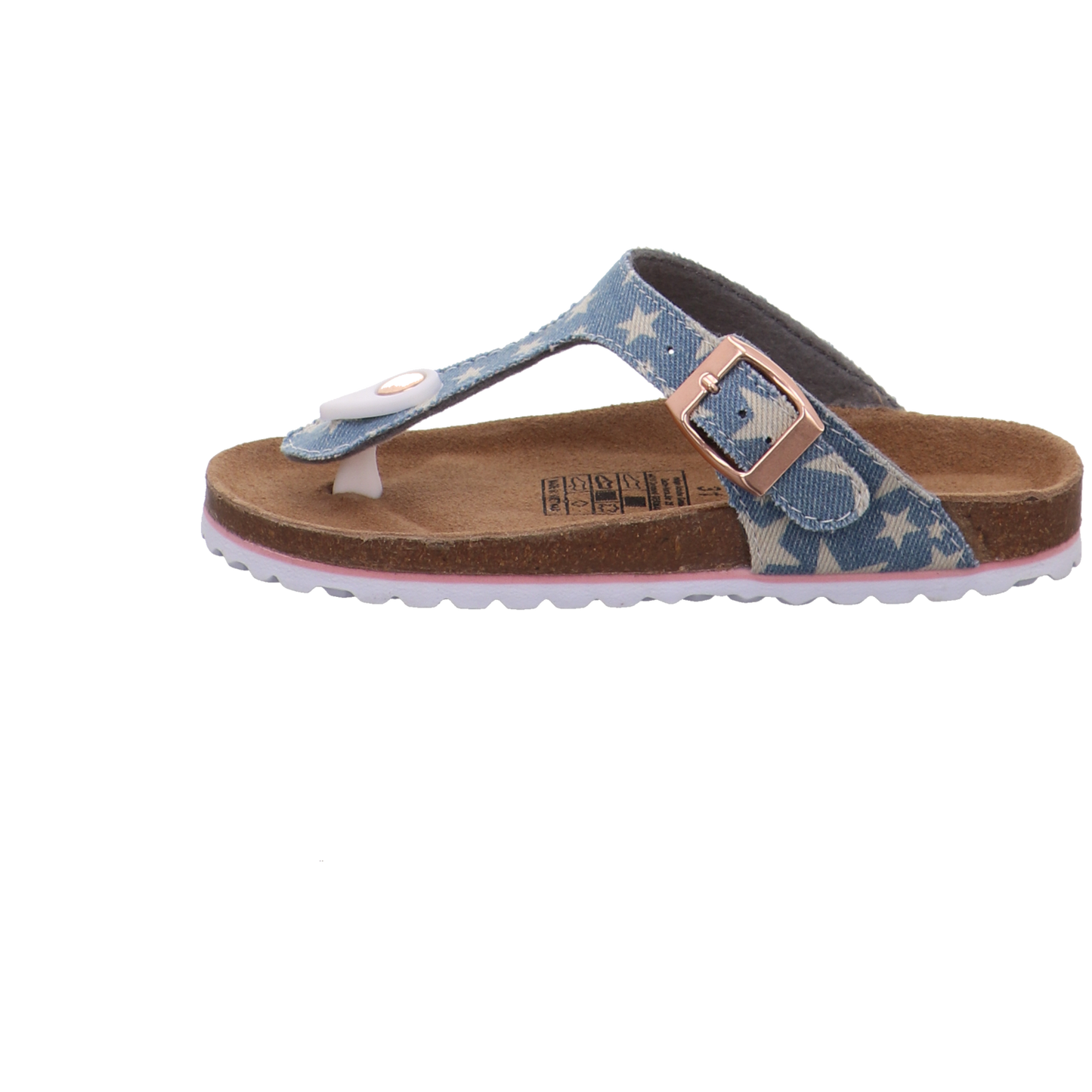 Supersoft Tieffußbettpantoletten blau Bild1