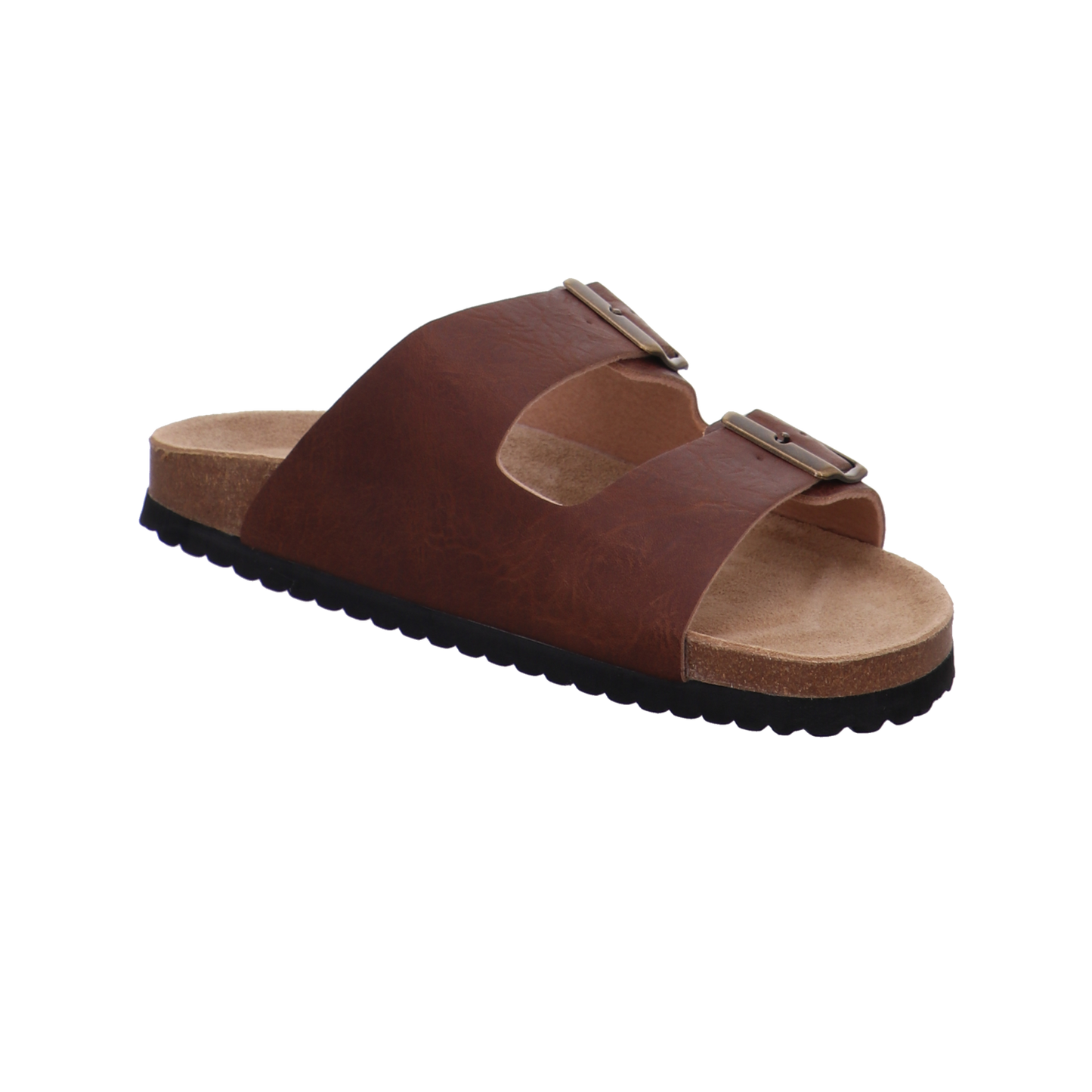 Supersoft Tieffußbettpantoletten cognac Bild7