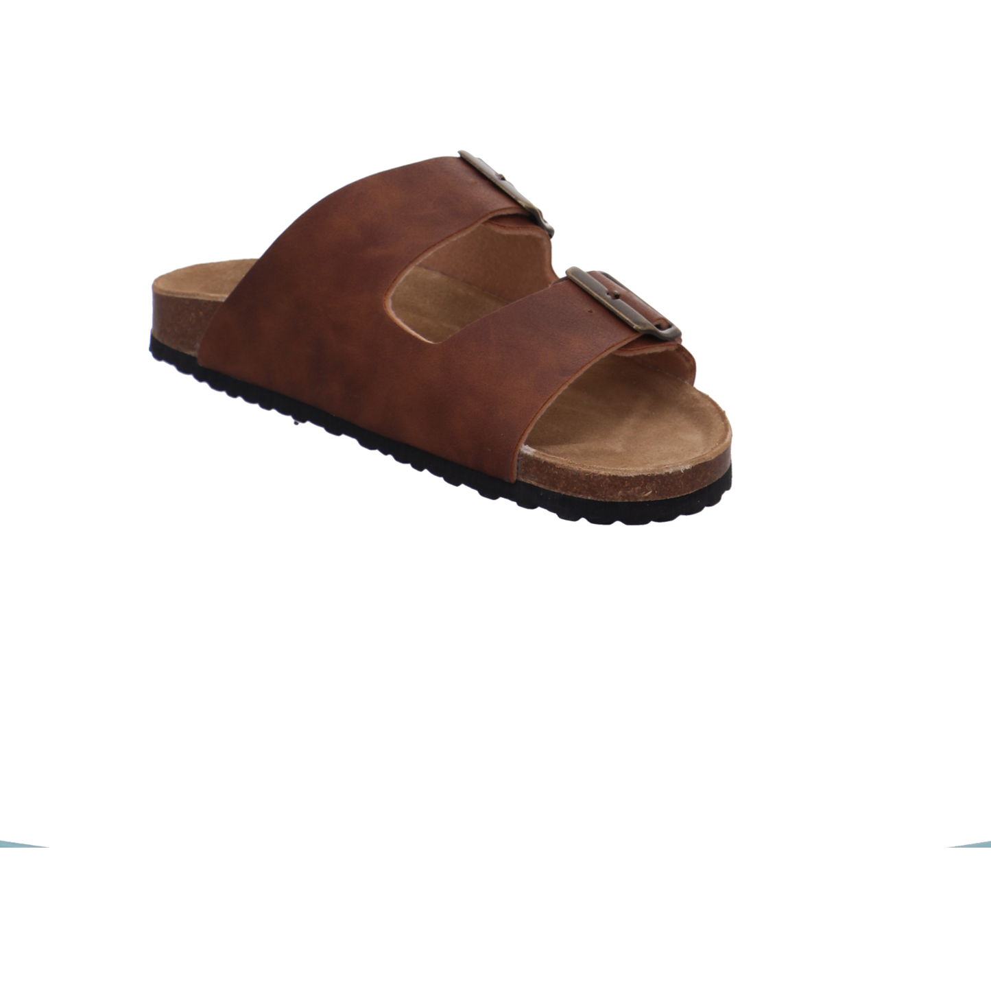 Supersoft Tieffußbettpantoletten cognac Bild7