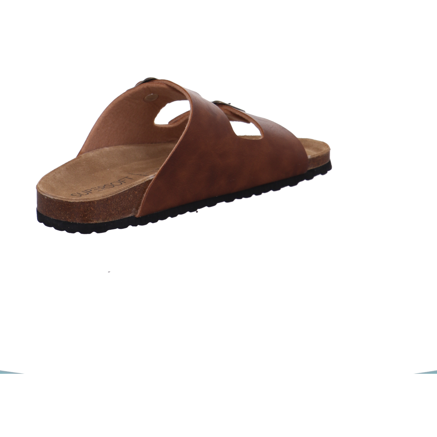 Supersoft Tieffußbettpantoletten cognac Bild5