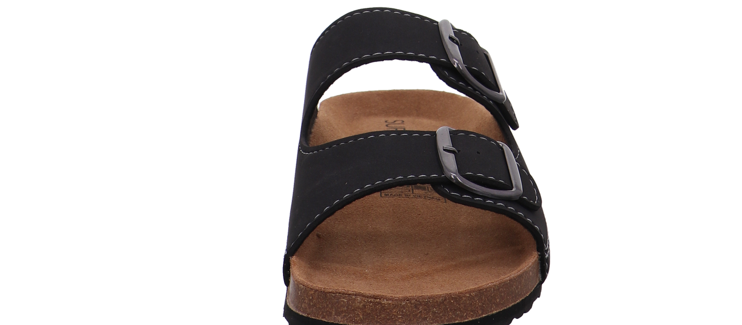 Supersoft Tieffußbettpantoletten schwarz kombi Bild16