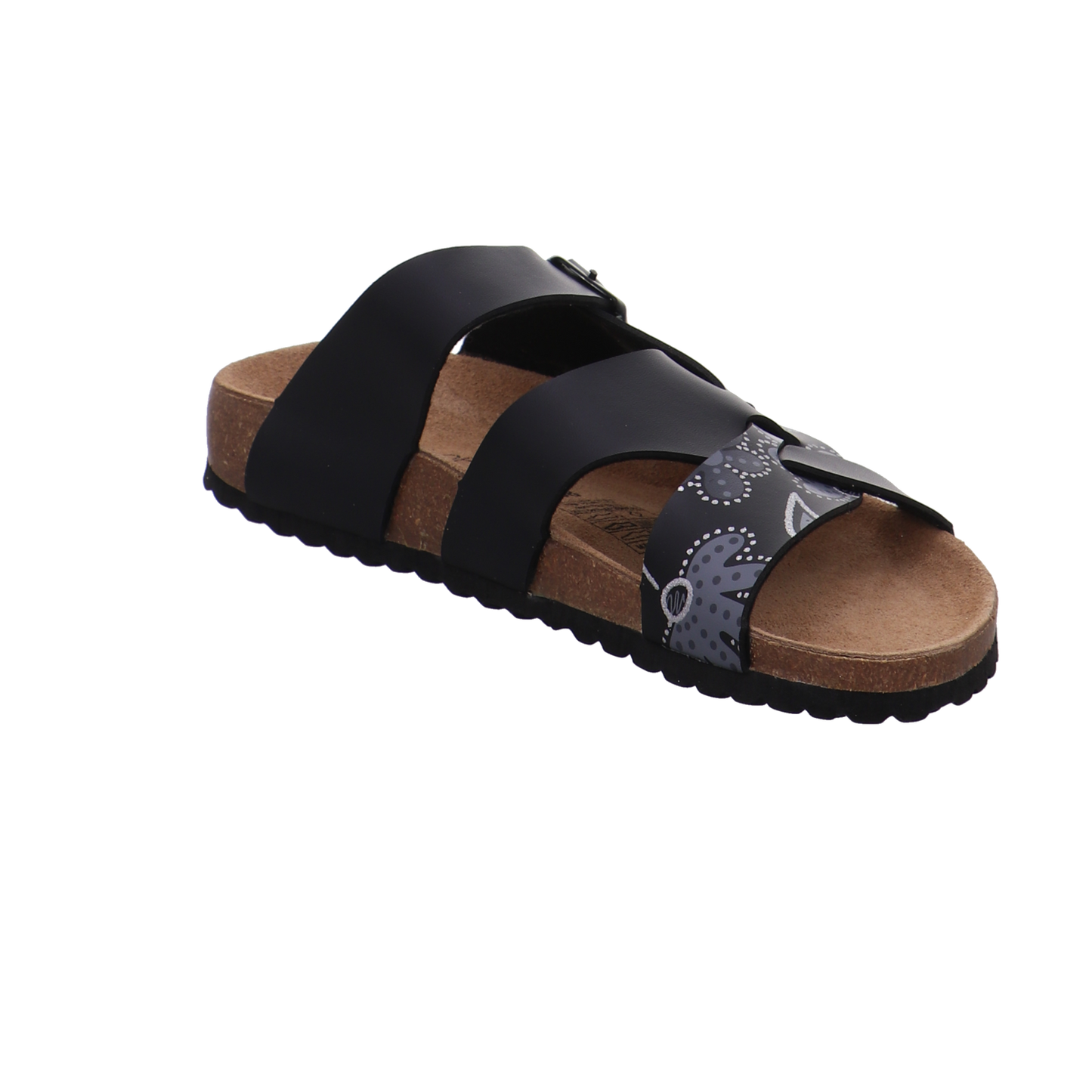 Supersoft Tieffußbettpantoletten schwarz kombi Bild7