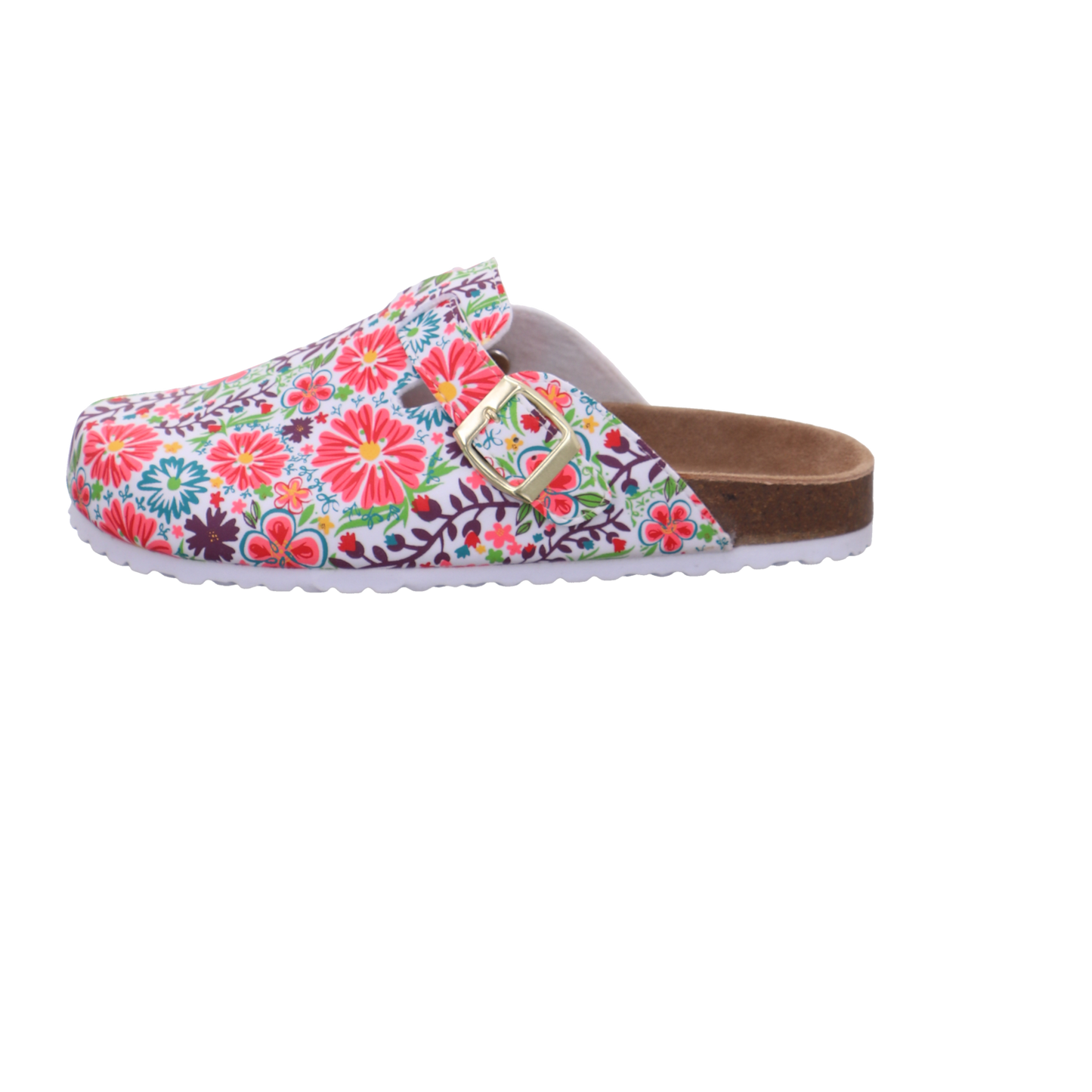 Supersoft Tieffußbettpantoletten weiß kombi Bild1