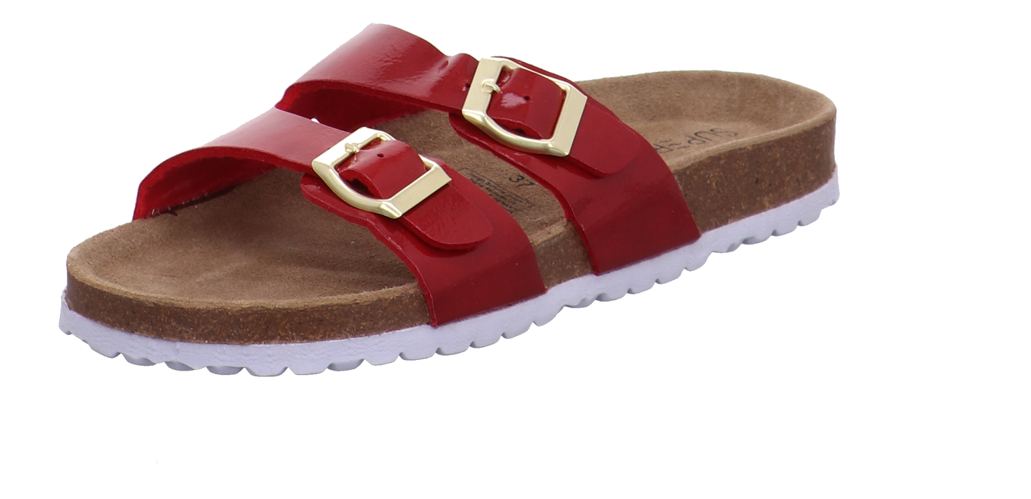 Supersoft Tieffußbettpantoletten rot Bild5