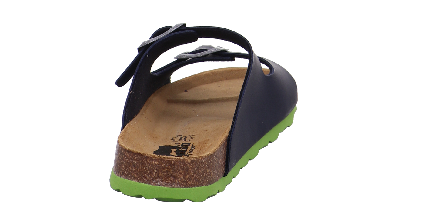 Longo Tieffußbett Pantolette blau kombi