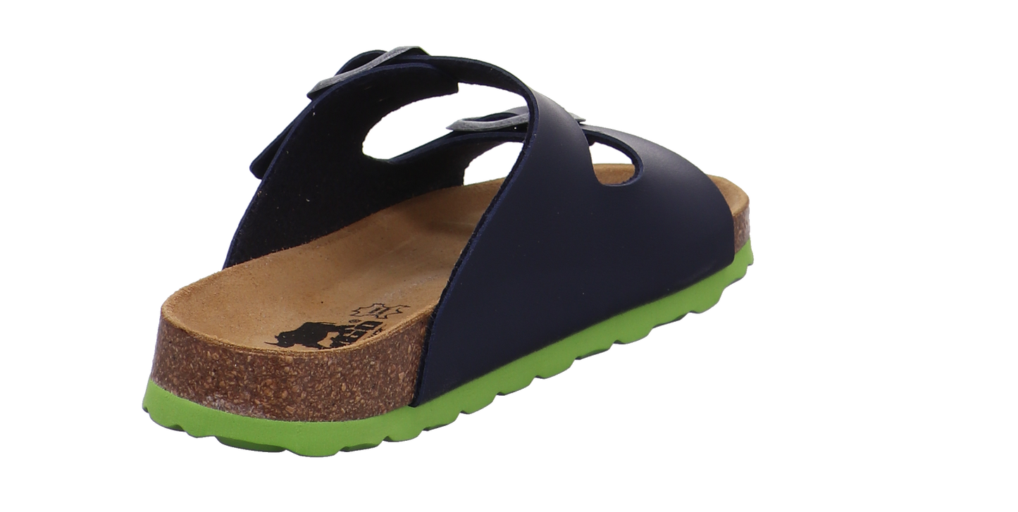 Longo Tieffußbett Pantolette blau kombi