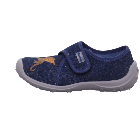 Fischer Markenschuh GmbH geschlossene Hausschuhe blau kombi Bild1