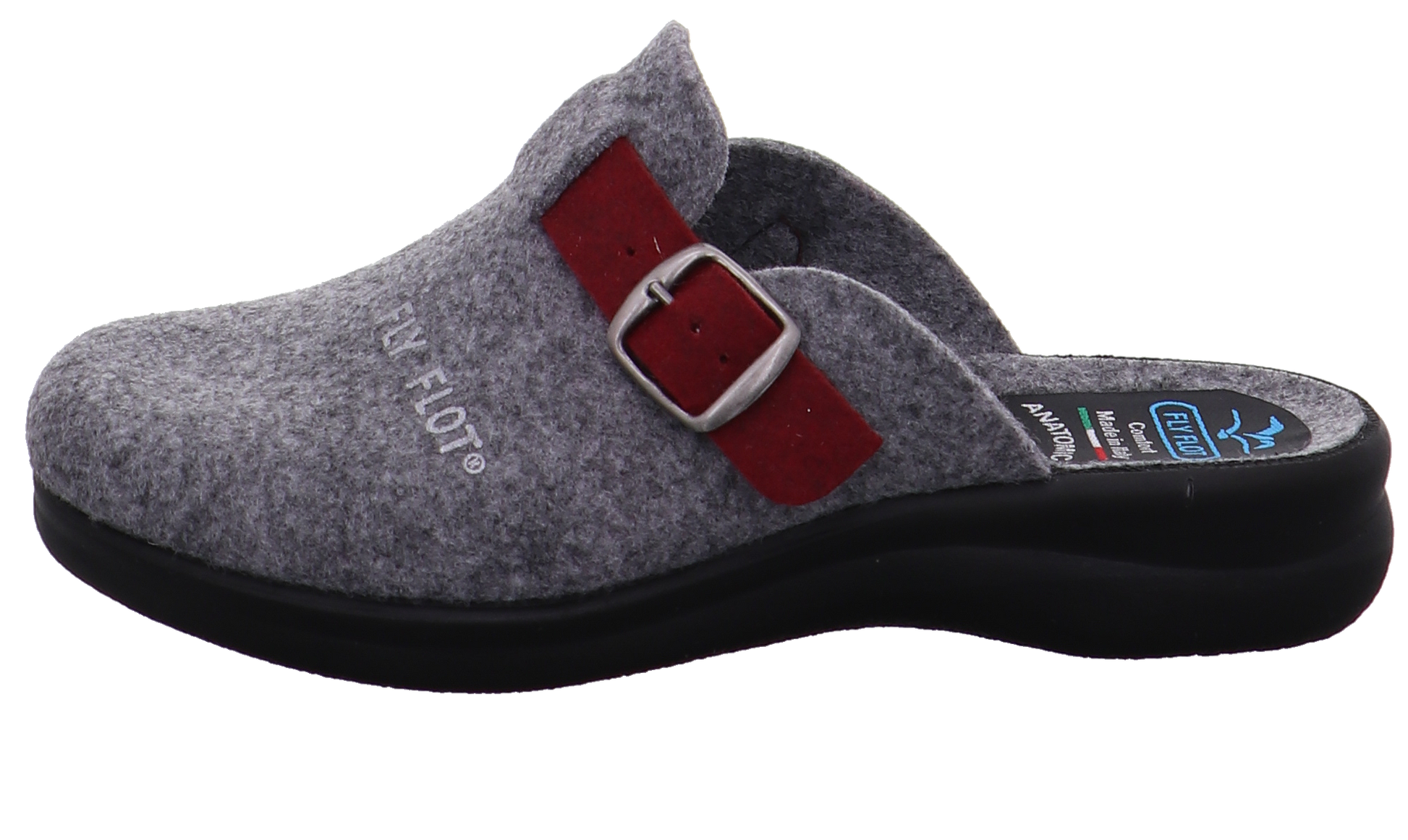 Fly Flot Tieffußbett Clog grau kombi Bild1