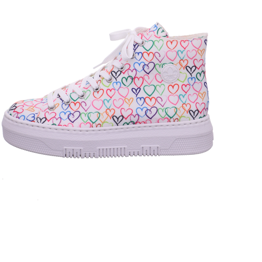 Rieker Stiefeletten weiß kombi Bild1