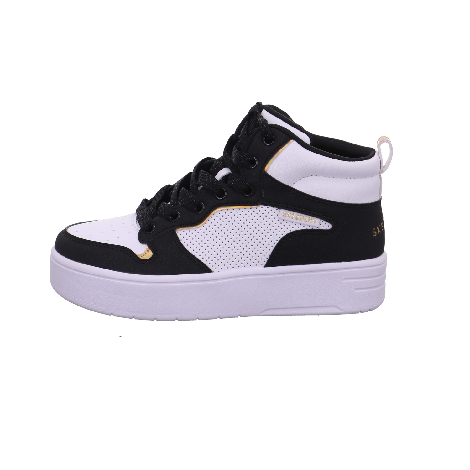 Skechers COURT HIGH-SHINE KICKS weiß-schwarz Bild1