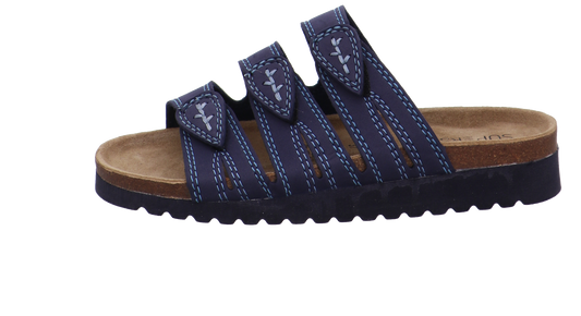Supersoft Tieffußbettpantoletten blau Bild1