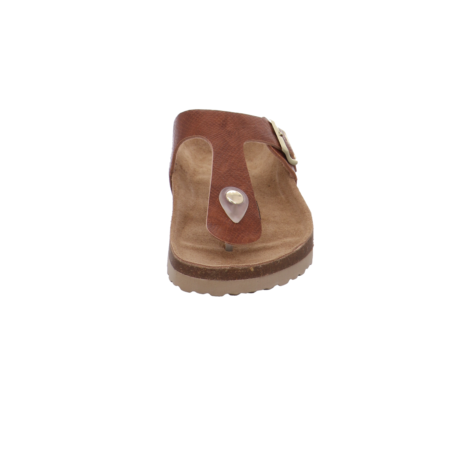 Supersoft Tieffußbettpantoletten cognac Bild3