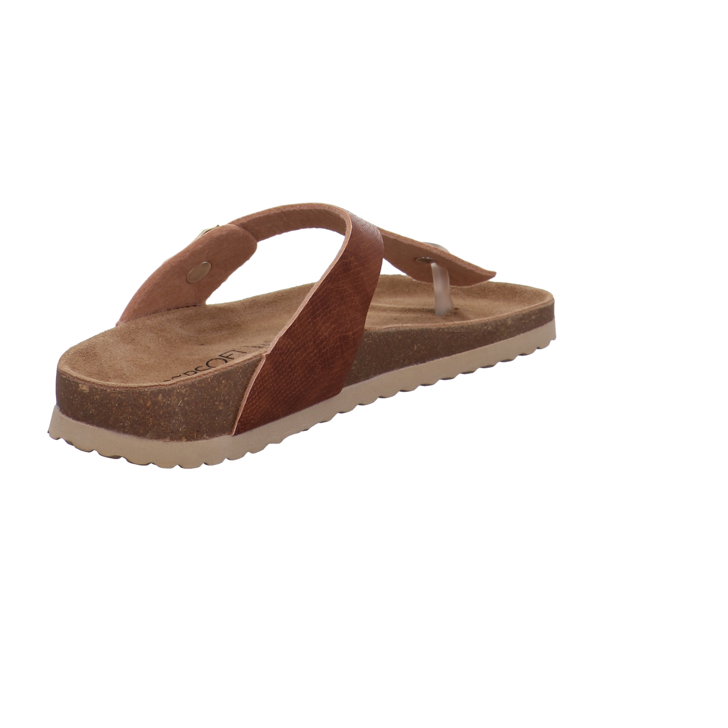 Supersoft Tieffußbettpantoletten cognac Bild5